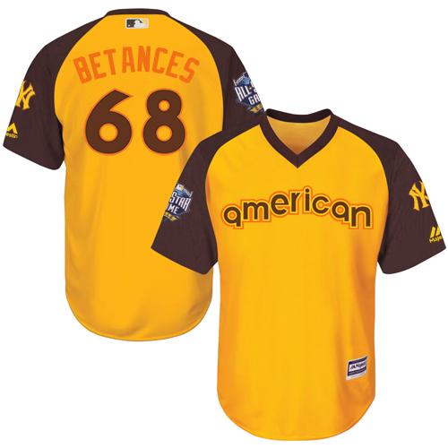 Yankees #68 Dellin Betances Gold 2016 All-Star American League Stitched Youth MLB Jersey - Click Image to Close